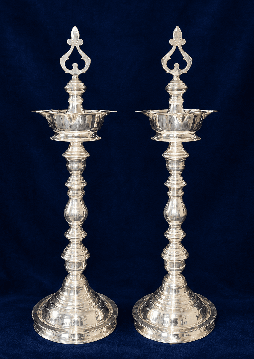 Handcrafted Silver Kuthu Villakku